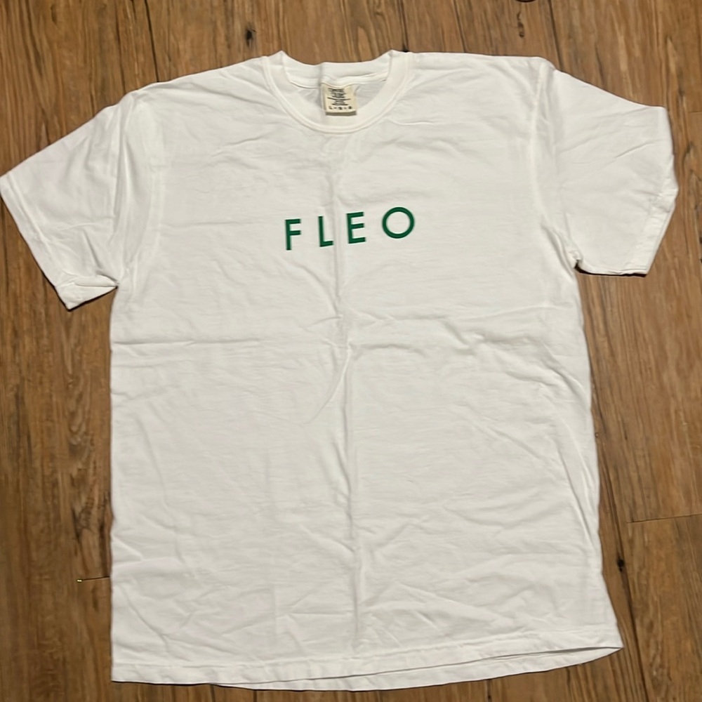 FLEO - Comfort Colors Green Logo Tshirt - Large